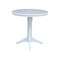 International Concepts Round 36 in Rd Top Pedestal Table, 12 in Leaf, 34.9 inH, Adjustable Height, White, 36 W, 48 L, Wood K08-36RXT-27B-6B - alternate 5